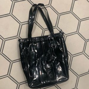 Nike Black Vinyl Tote Bag